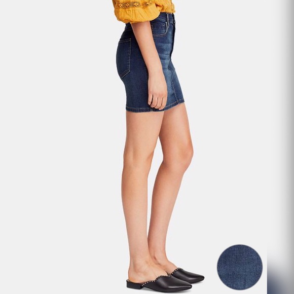 FREE PEOPLE Teagan Denim Mini Skirt - Picture 3 of 7